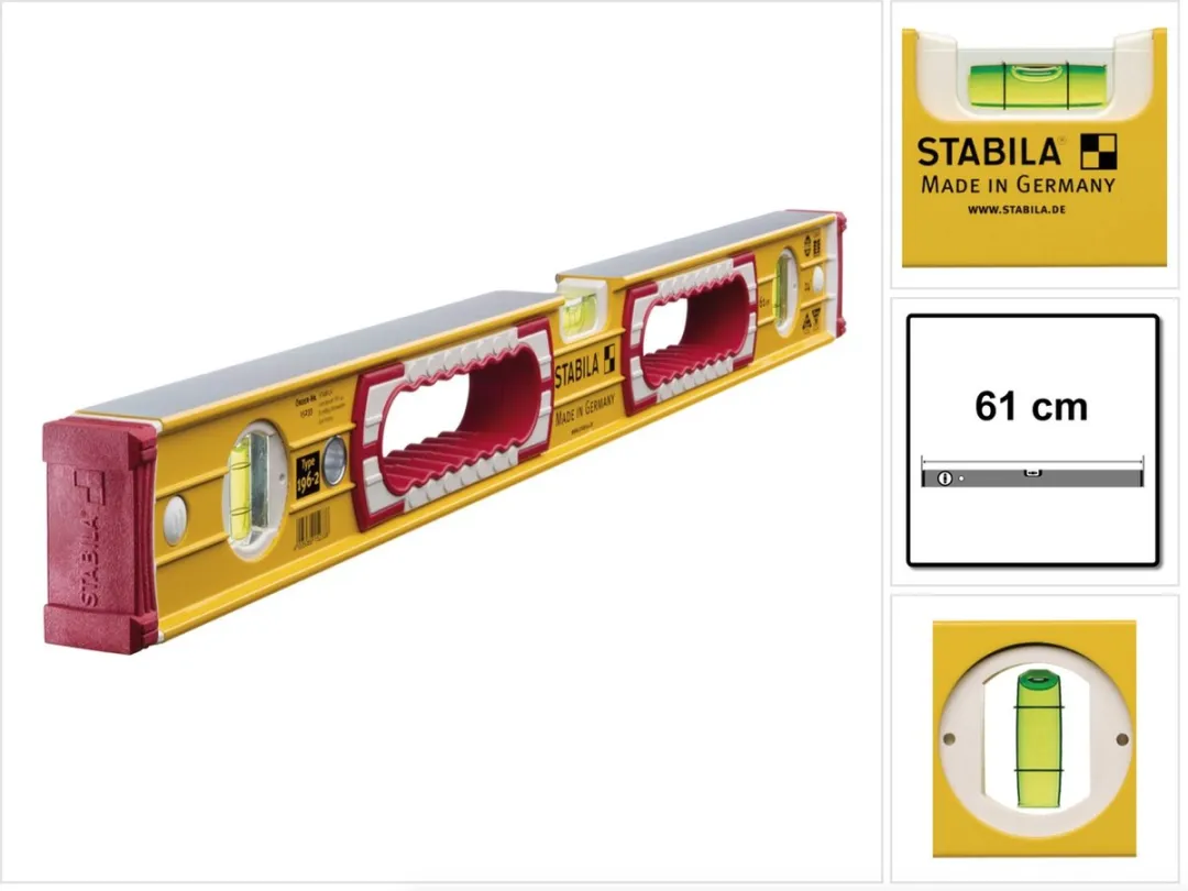 Stabila Type 196-2 15233 Metalen Waterpas 61cm - 3 Libellen