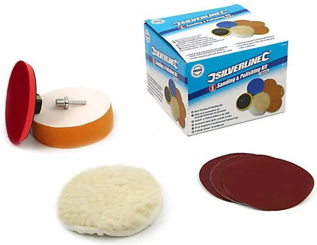 Silverline Schuur- en Polijstset 6-delig 125mm