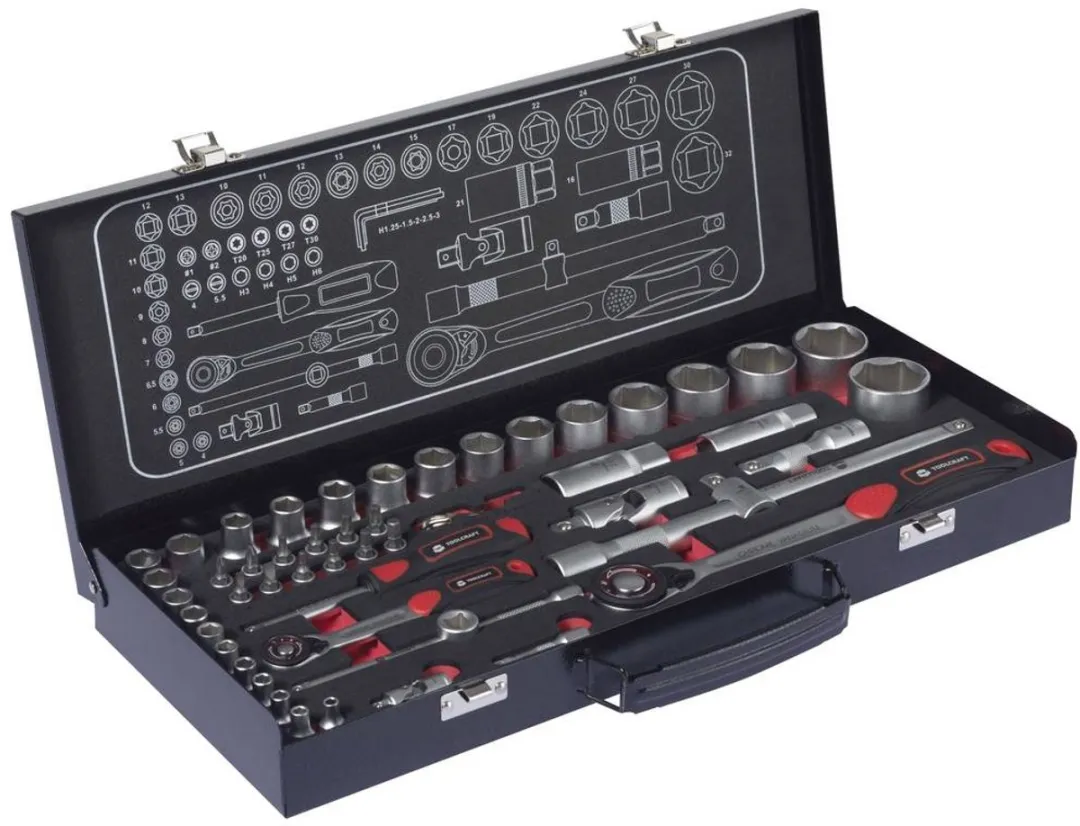 TOOLCRAFT TO-9626409 Omschakelratelset 1/4" 1/2" - 44,5 cm