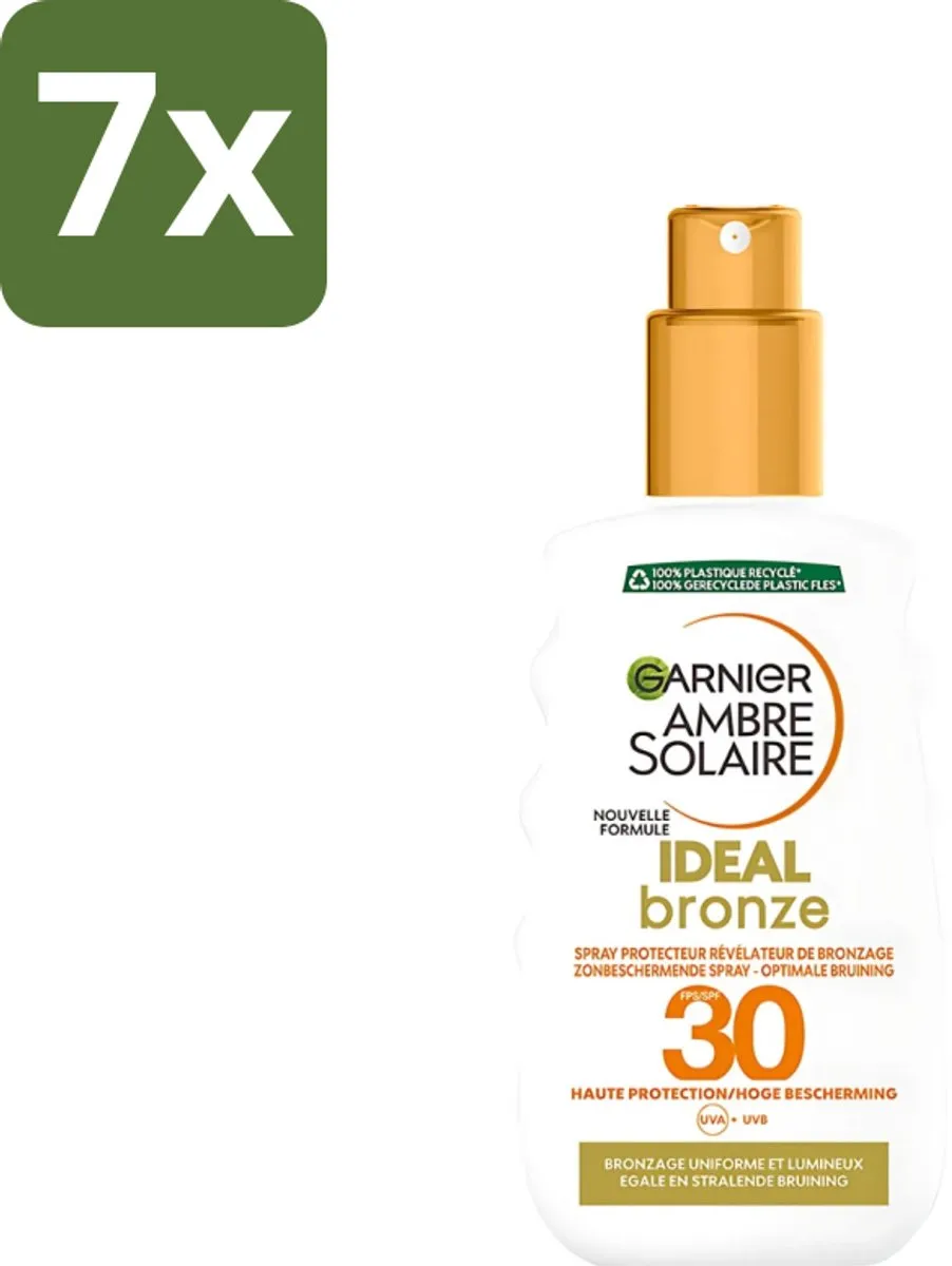 Garnier Ambre Solaire Ideal Bronze Zonnebrandspray SPF 30 - 7x200ml
