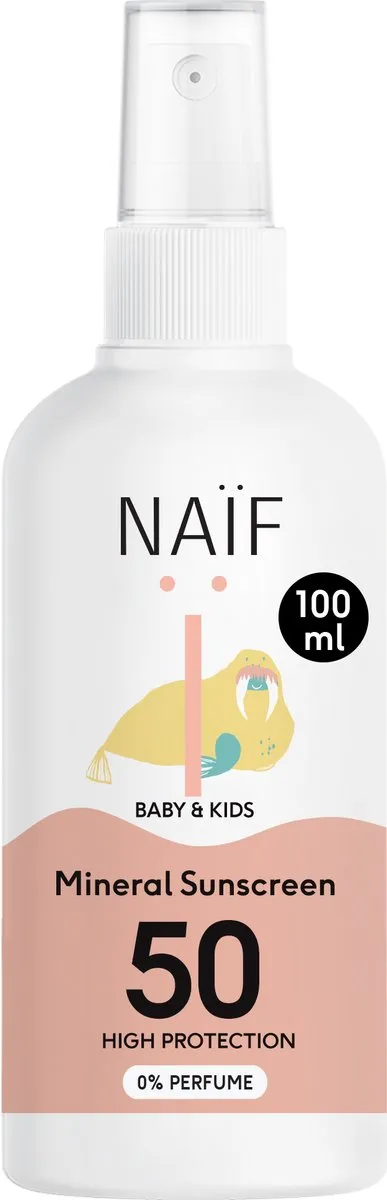 Naïf Zonnebrandspray SPF50 Minerale Filter 100ml