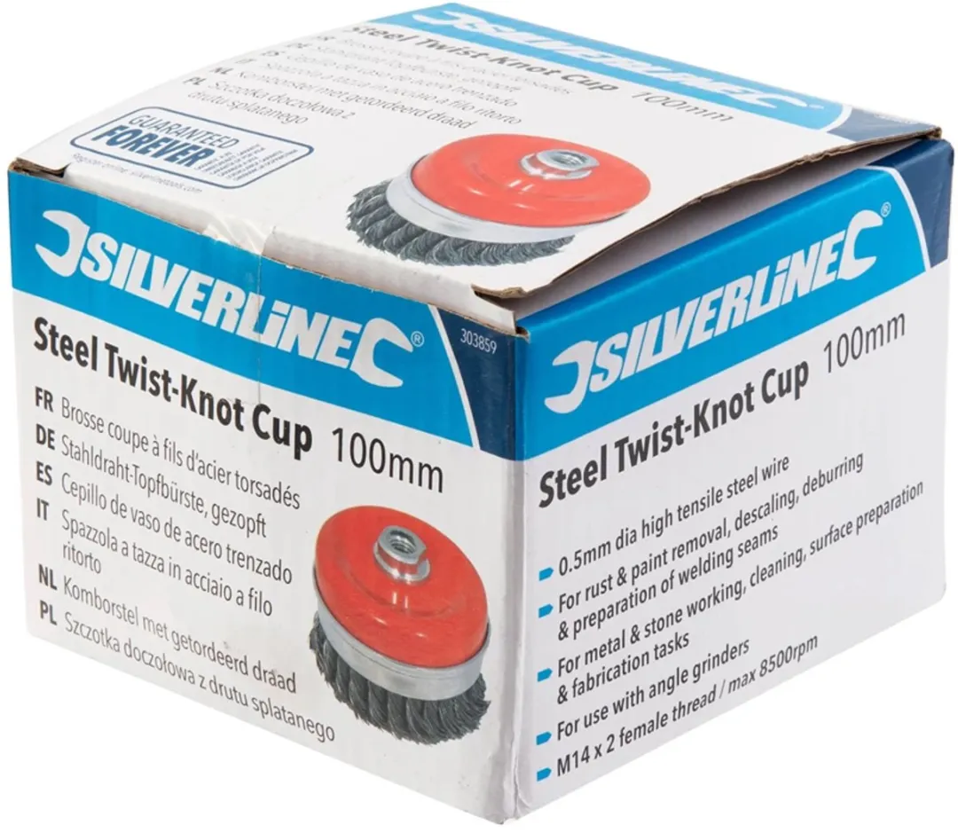 Silverline Komborstel M14 - Ø100mm - 0,5mm Staaldraad