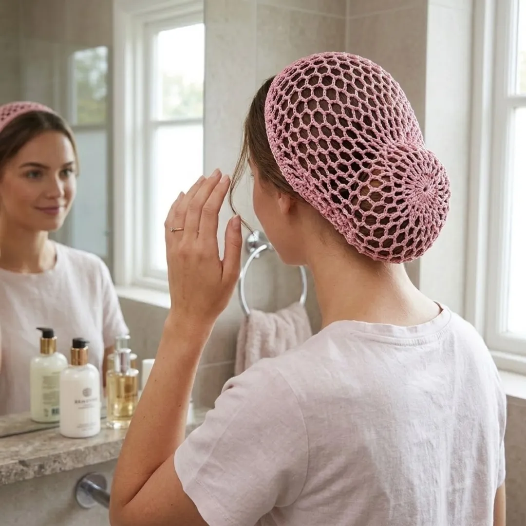 Nuvex Gehaakte Haarnetjes - Zwart & Roze