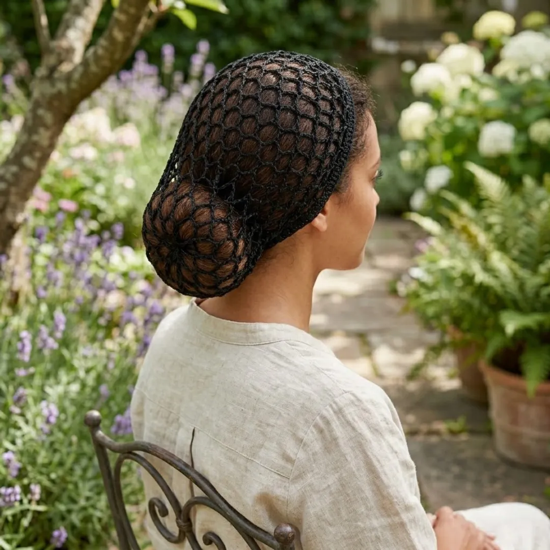 Nuvex Gehaakte Haarnetjes - Zwart & Roze