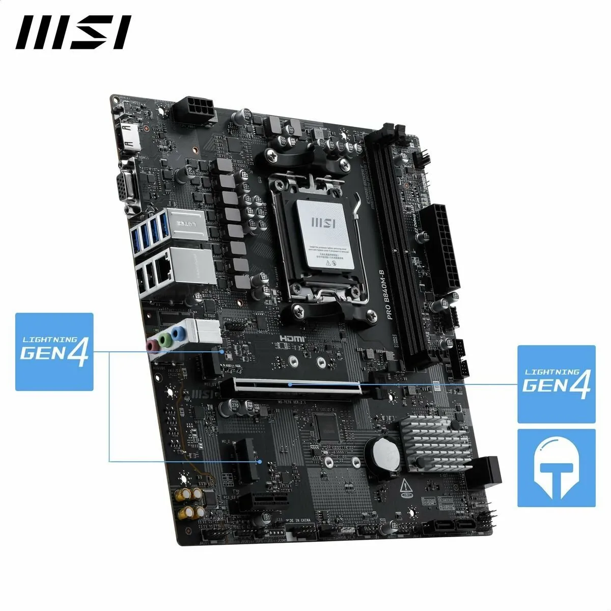 MSI PRO B840M-B AM5 Micro-ATX Moederbord