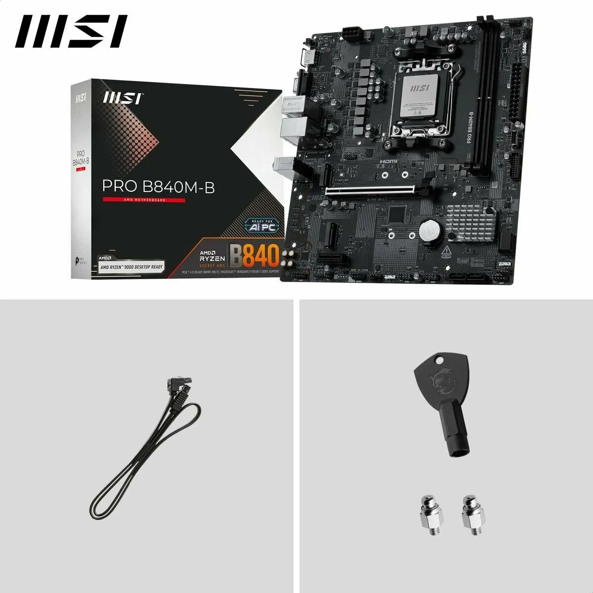 MSI PRO B840M-B AM5 Micro-ATX Moederbord