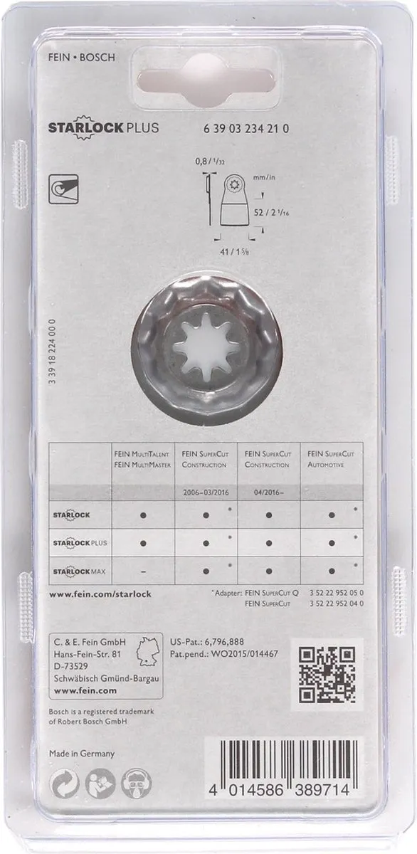 Fein Starlock Plus Spatel Sl Star 63903234210 - 41x52x0,8mm