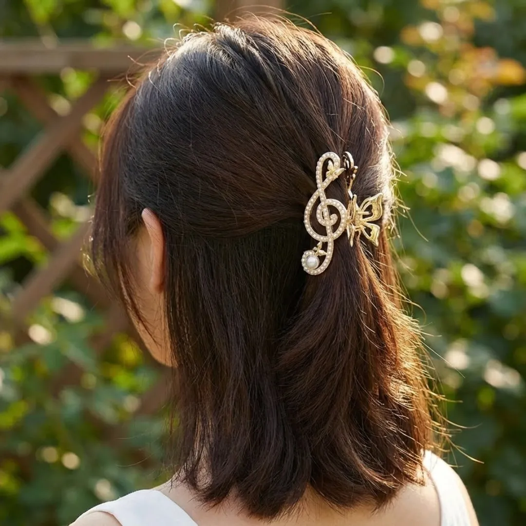 NuveX Haarclips Goud - 2 Stuks met Strass & Parel