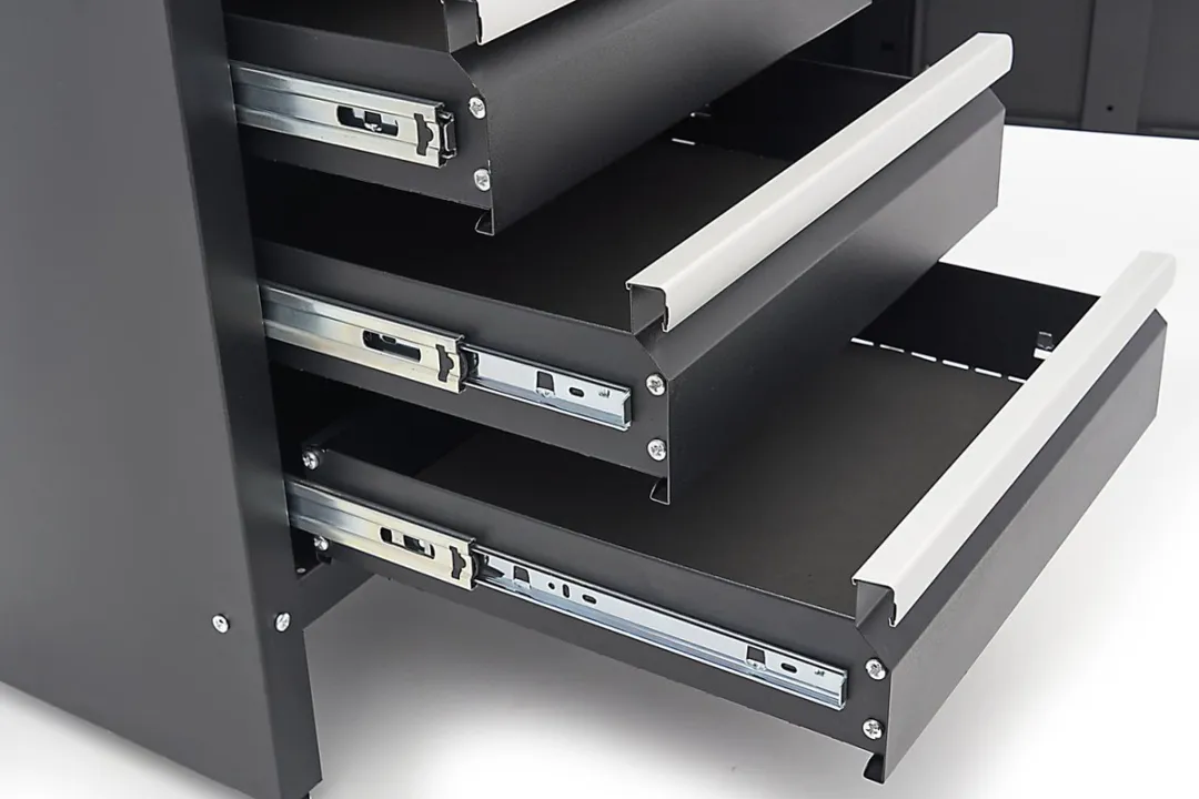 HBM 120cm Werkbank - 4 Laden, 1 Deur - Zwart