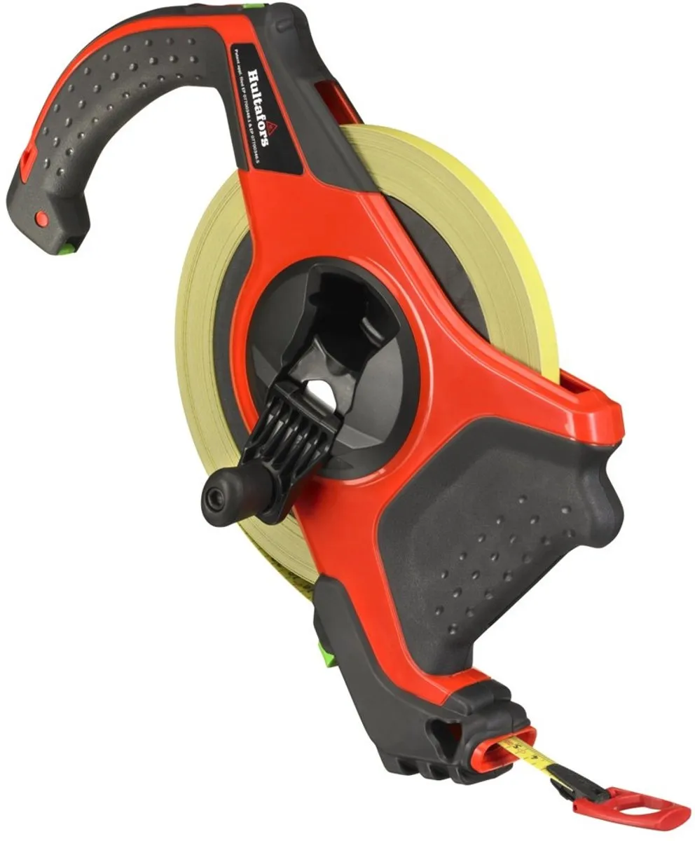 Hultafors Landmeter SY 50 Staal 50m HU353501 - Rood/Zwart/Gel