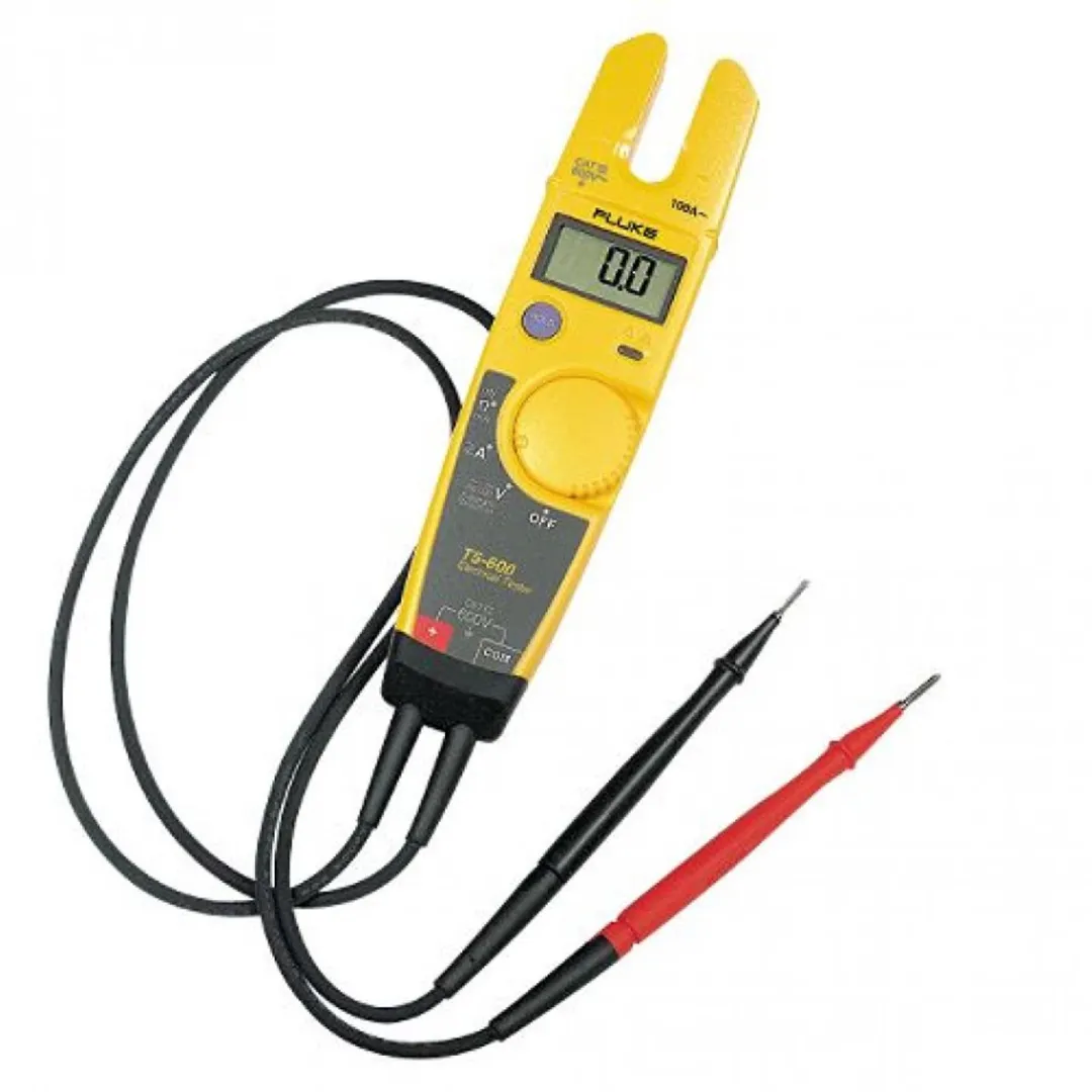 Fluke T5-600 Spannings- doorbel- en stroomtester - AC/DC 600V & 100A - Geel