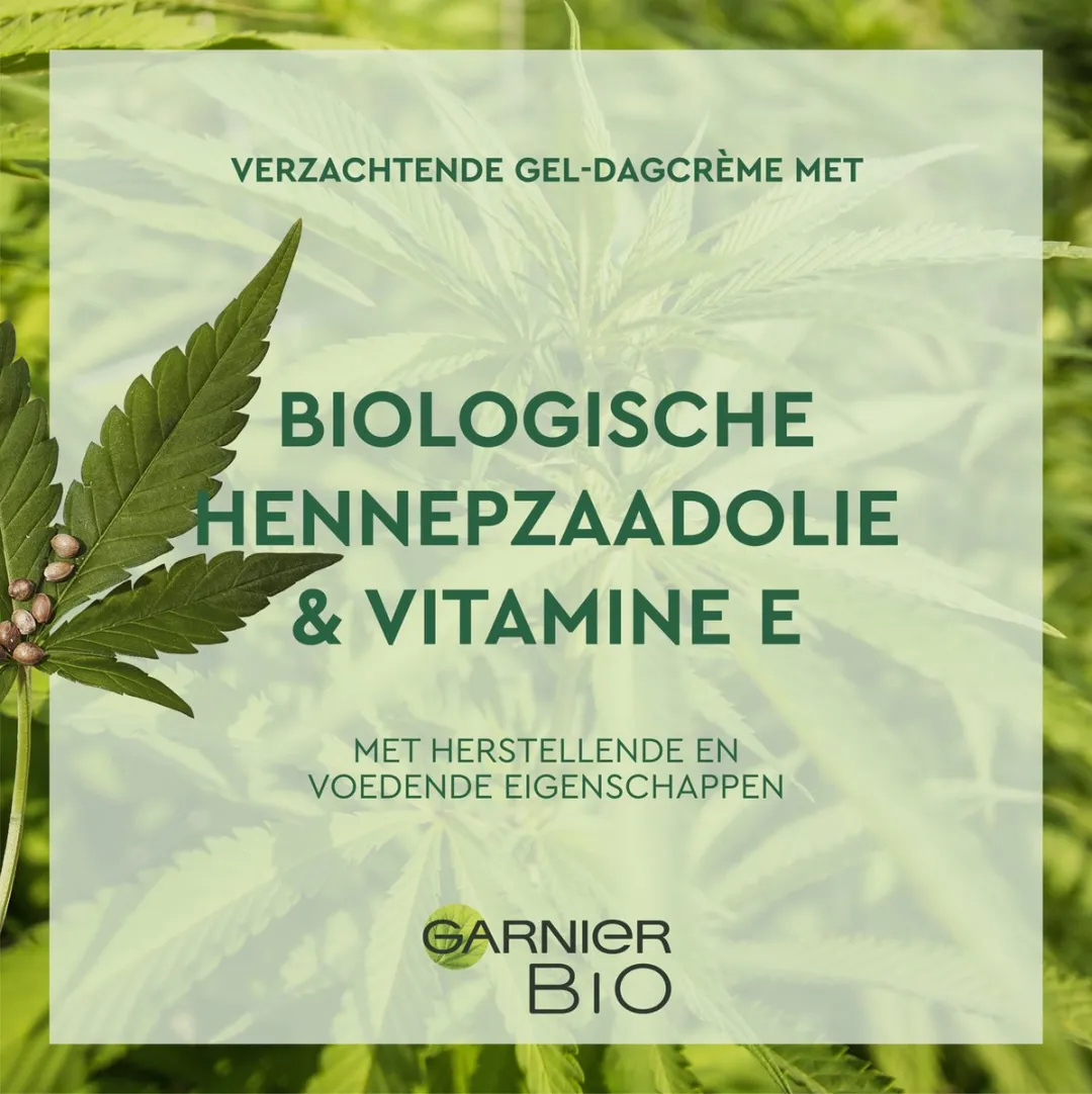 Garnier Bio Verzachtende Hennep Gel-Dagcrème 50ml