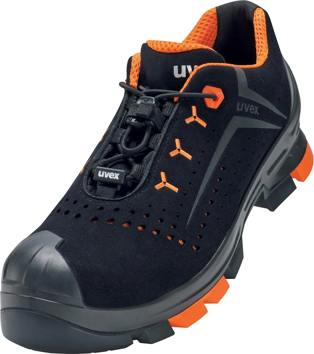 Uvex 2 Halbschuhe S1P 65012 Veiligheidsschoenen - Maat 50 - Zwart/Orange