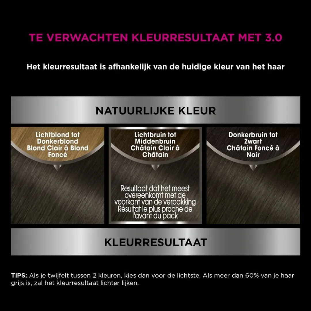 Garnier Olia 3 Haarkleuring Donkerbruin - 6 Stuks