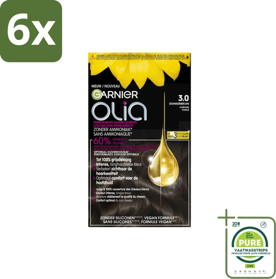 Garnier Olia 3 Haarkleuring Donkerbruin