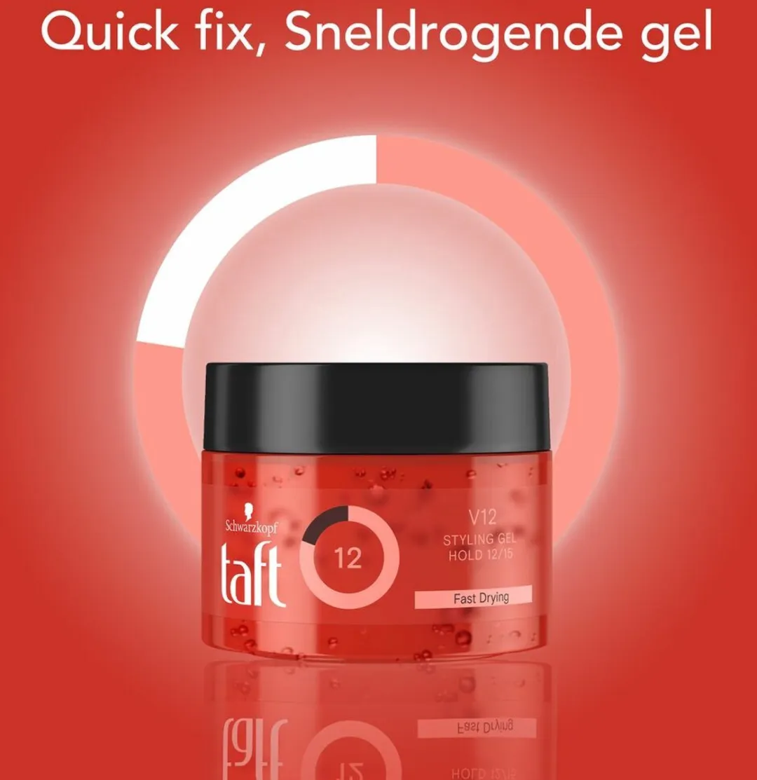 Schwarzkopf Taft Men Power Gel V12 Hold 250ml - 6 Stuks