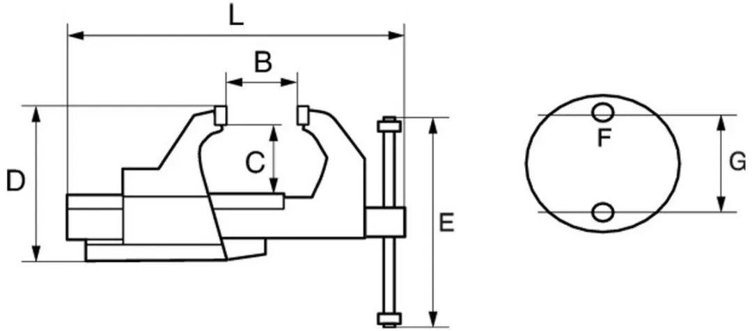 Bahco 834V-4 Bankschroef 100mm