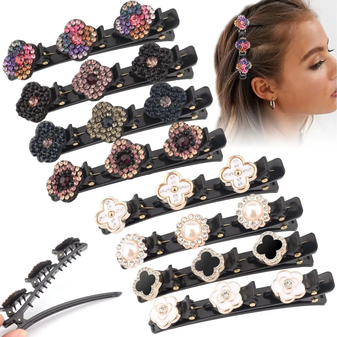 VinkToys Haarclip Dubbele Bloem - 4 Stuks