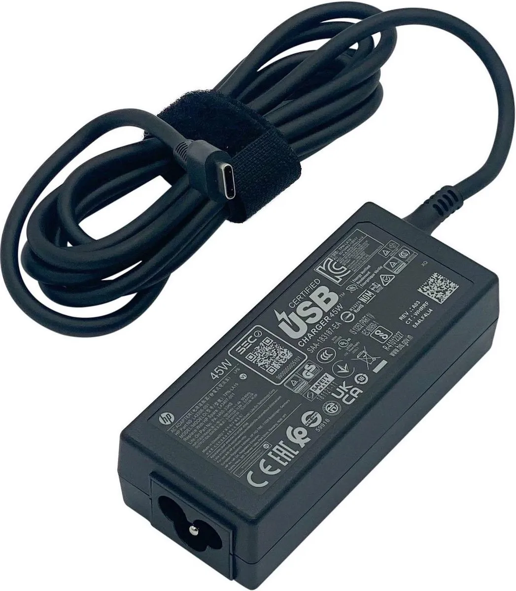 HP 45W AC-adapter N8N14AA#ABB - Zwart