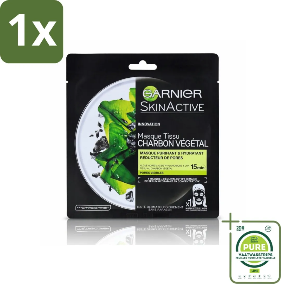 Garnier SkinActive Charcoal Gezichtsmasker 28g