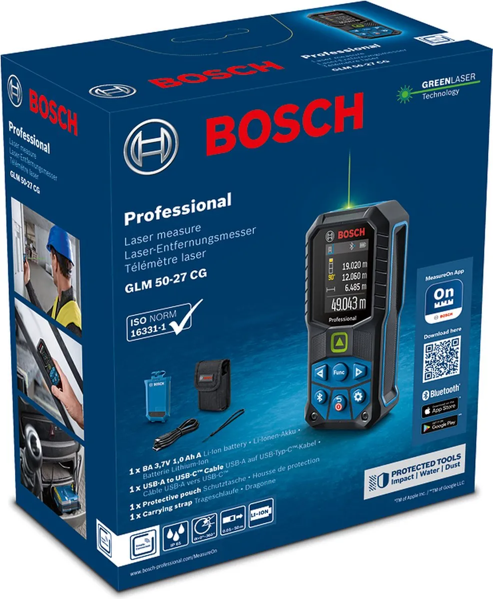 Bosch Professional GLM 50-27 CG Laser Afstandsmeter 50m - Groen