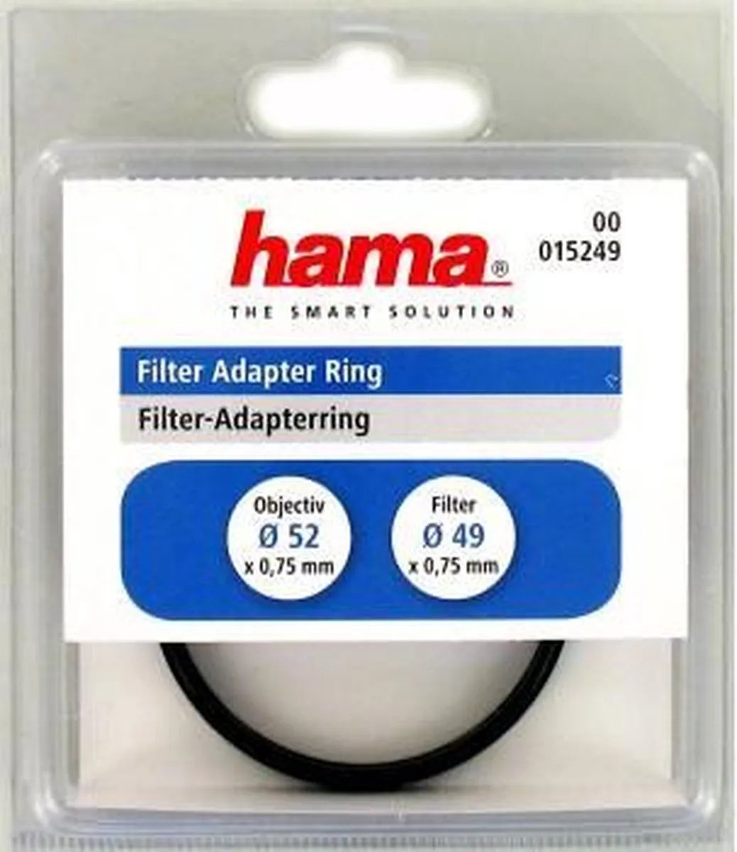 Hama Adapterring 52/49 - Metaal - Zwart