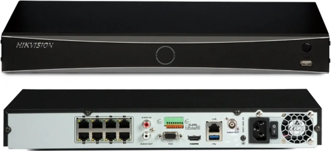 Hikvision DS-7608NXI-I2/8P/S(E) IP Camera - 8 Kanalen PoE - Zwart