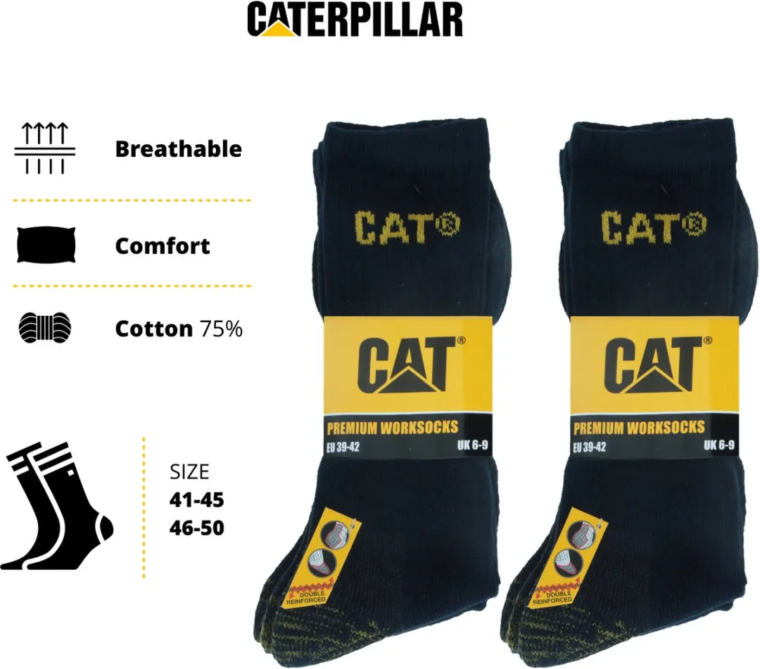 Caterpillar Premium Werksokken 6 Paar - Kuithoogte - Blauw