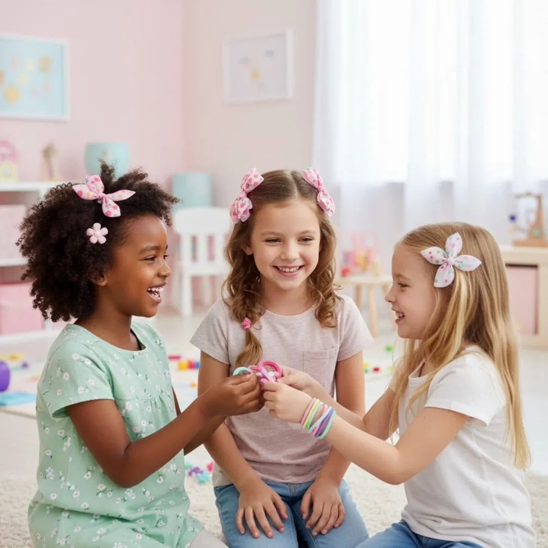 NUVEX Kinder Haaraccessoires Set 555 Stuks - Multicolor