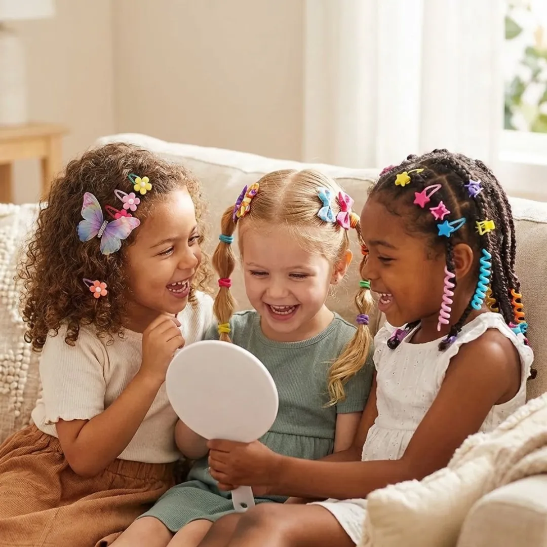NUVEX Kinder Haaraccessoires Set 555 Stuks - Multicolor