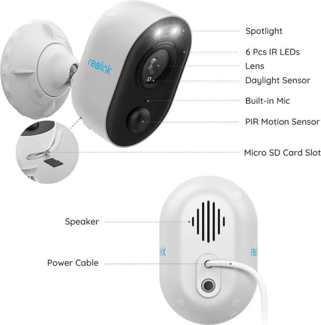 Reolink Lumus IP-Camera - Wit - 2.8mm - Sirene & Spotlight