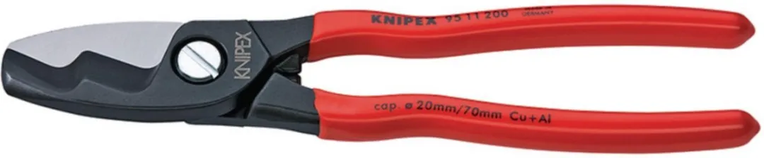 Knipex 95 11 200 Kabelschaar 200mm - Kunststof grepen