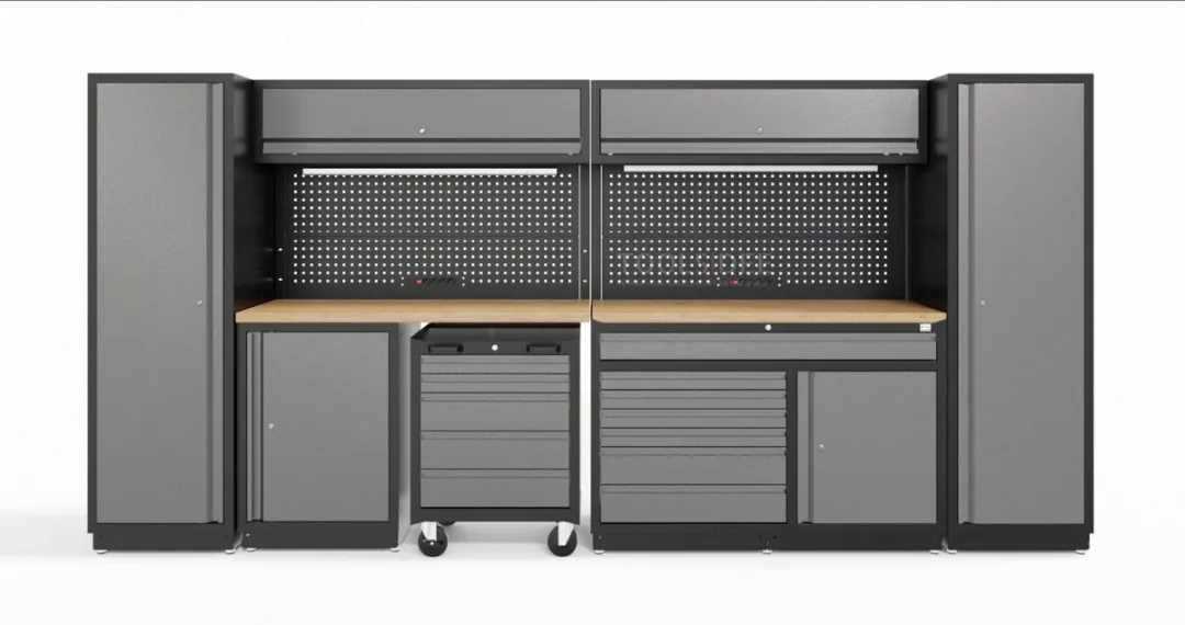 HBM Modulair Werkplaatssysteem KH13313 - 13-delig - Zwart/Grijs