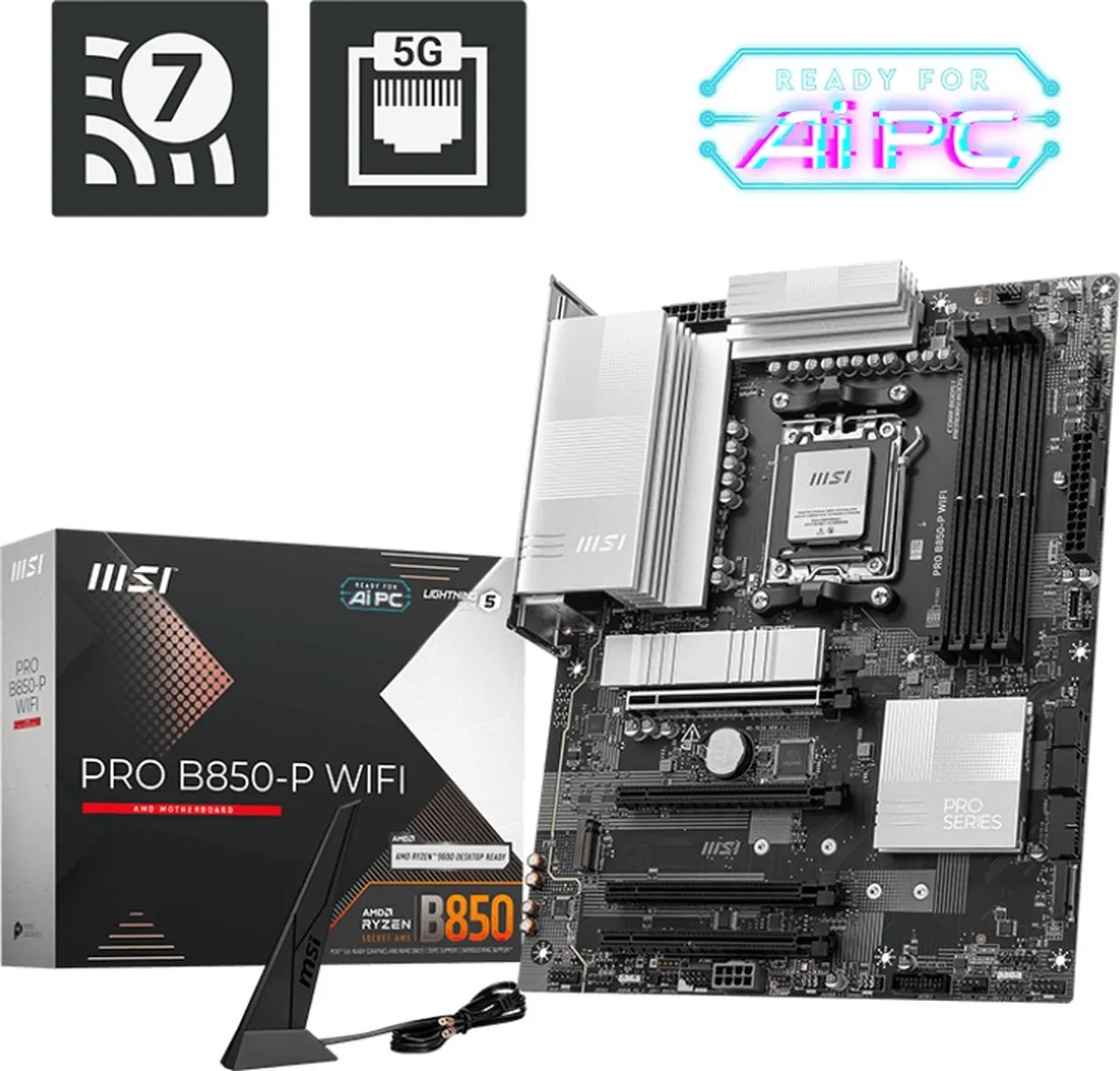 MSI PRO B850-P WIFI Moederbord AM5 - afbeelding 6 van 6
