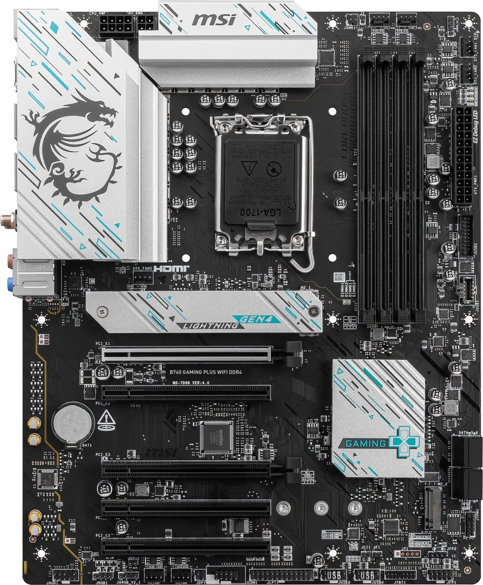 MSI B760 GAMING PLUS WIFI DDR4 Moederbord - ATX
