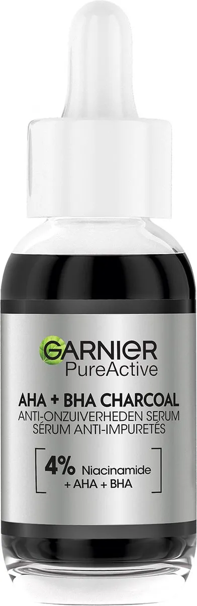 Garnier PureActive AHA+BHA Charcoal Serum 30ml