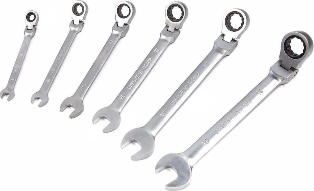 HBM 6-delige Ringratel Steeksleutelset 8-17mm