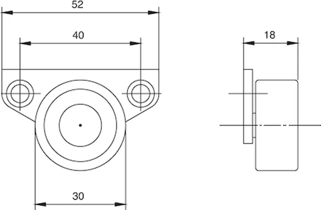 Würth Bedframewiel 40kg - 4 Stuks - Metaal/Wit