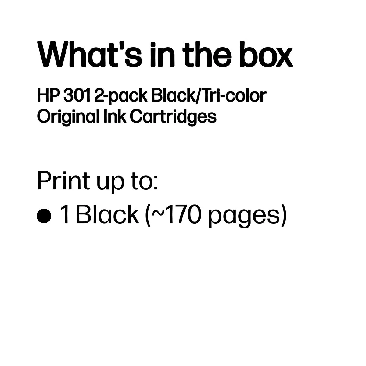 HP 301 N9J72AE Inktcartridges – Zwart/Driekleur – 2-pack - afbeelding 6 van 6