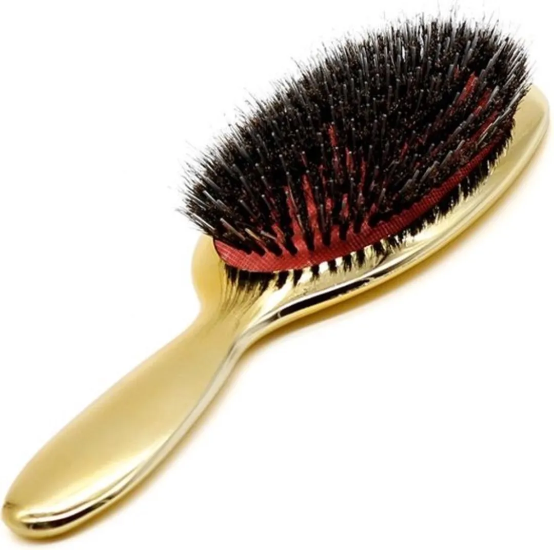 Luchtkussen Massage Kam - Dames Glatmakende Kam - Geschikt Voor Krullend En Recht Haar - Stijl Gereedschap (Goudkleurig)