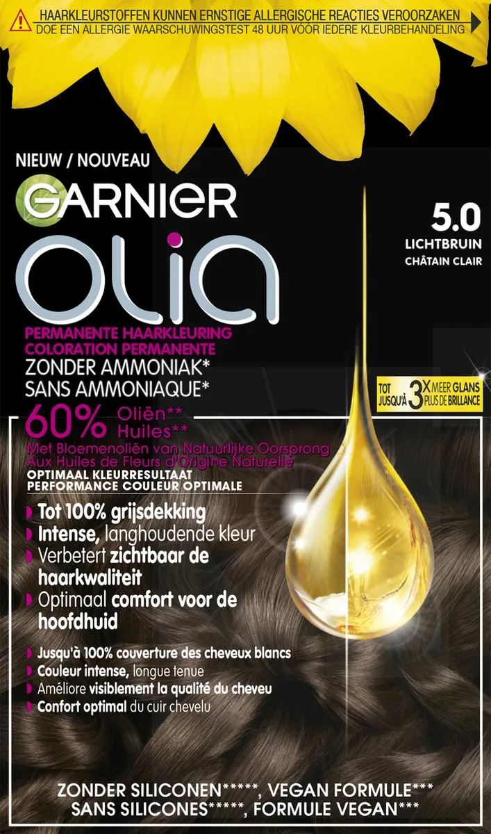 Garnier Olia 5.0 Lichtbruin Haarverf 986ml