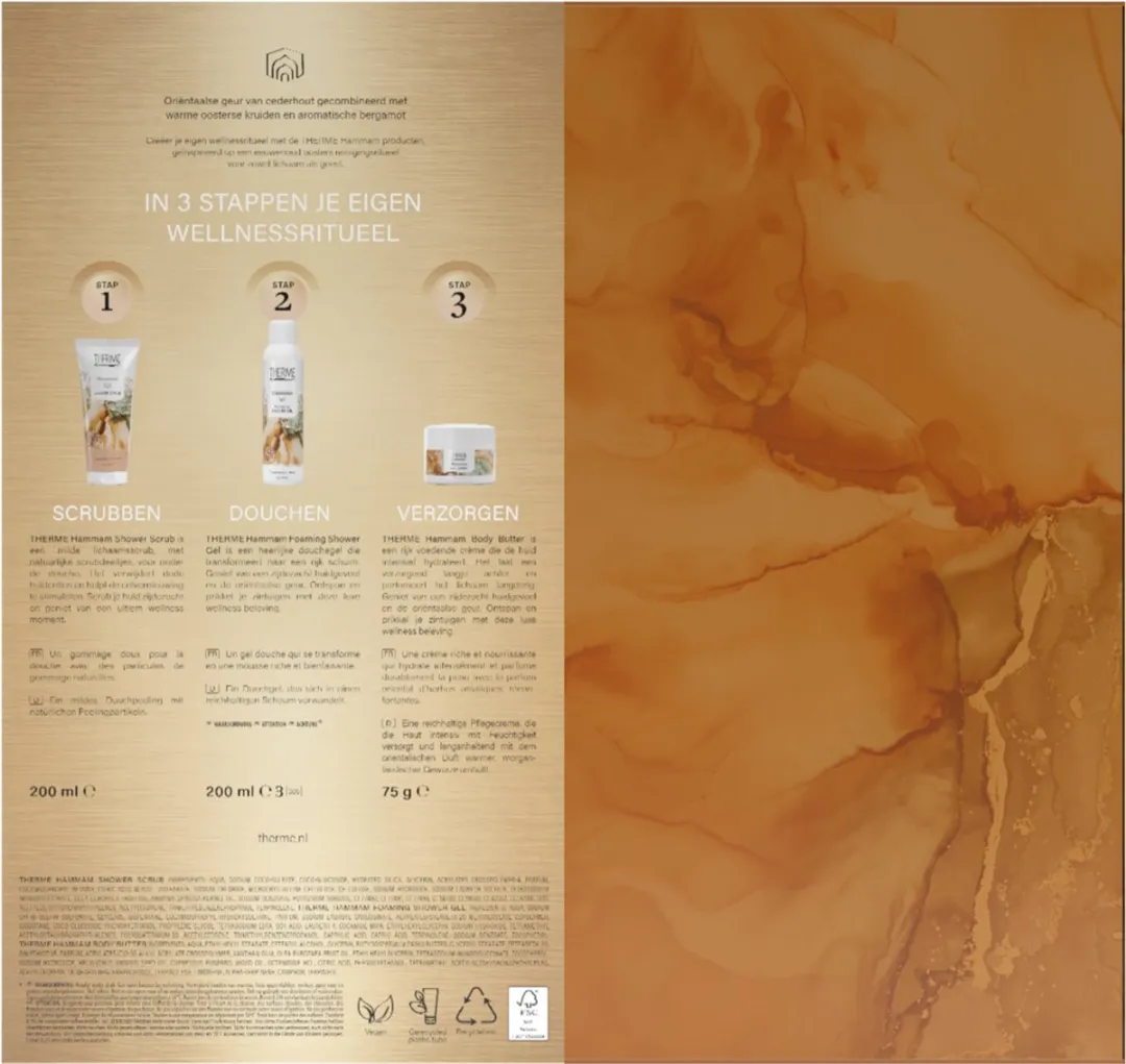 Therme Hammam Wellness Treatment Geschenkset - 3 Stuks