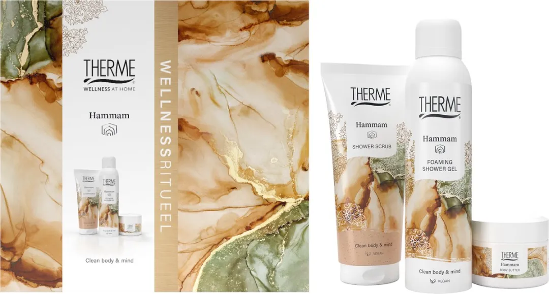 Therme Hammam Wellness Treatment Geschenkset - 3 Stuks