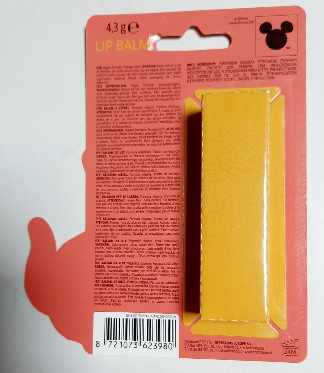 Disney 101 Dalmatiërs Vegan Lipbalsem - 4,3g - Oranje