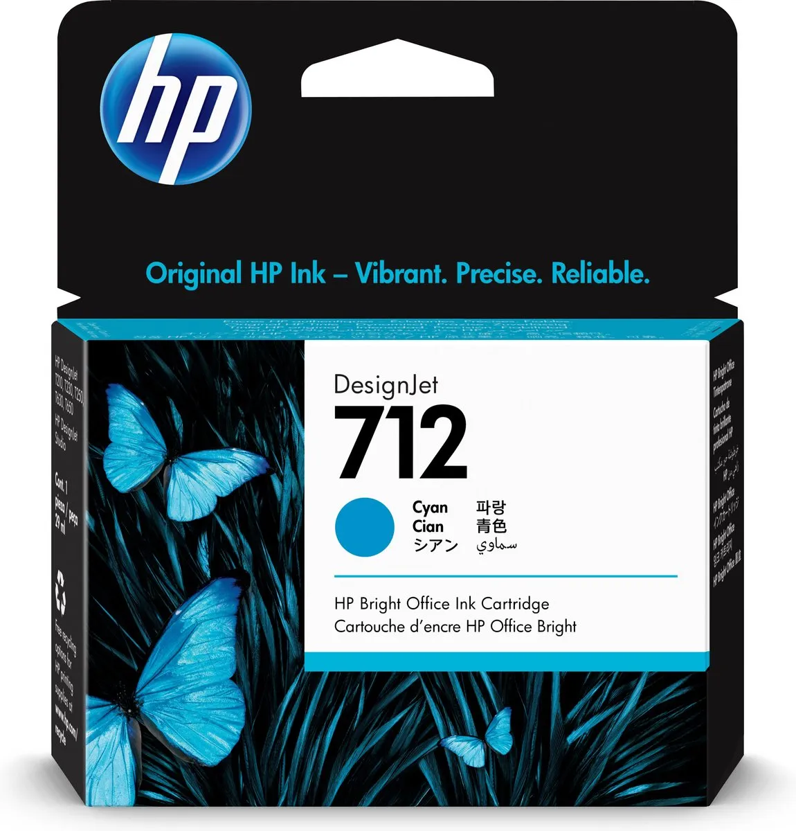 HP 712 Cyan Inktcartridge 29ml