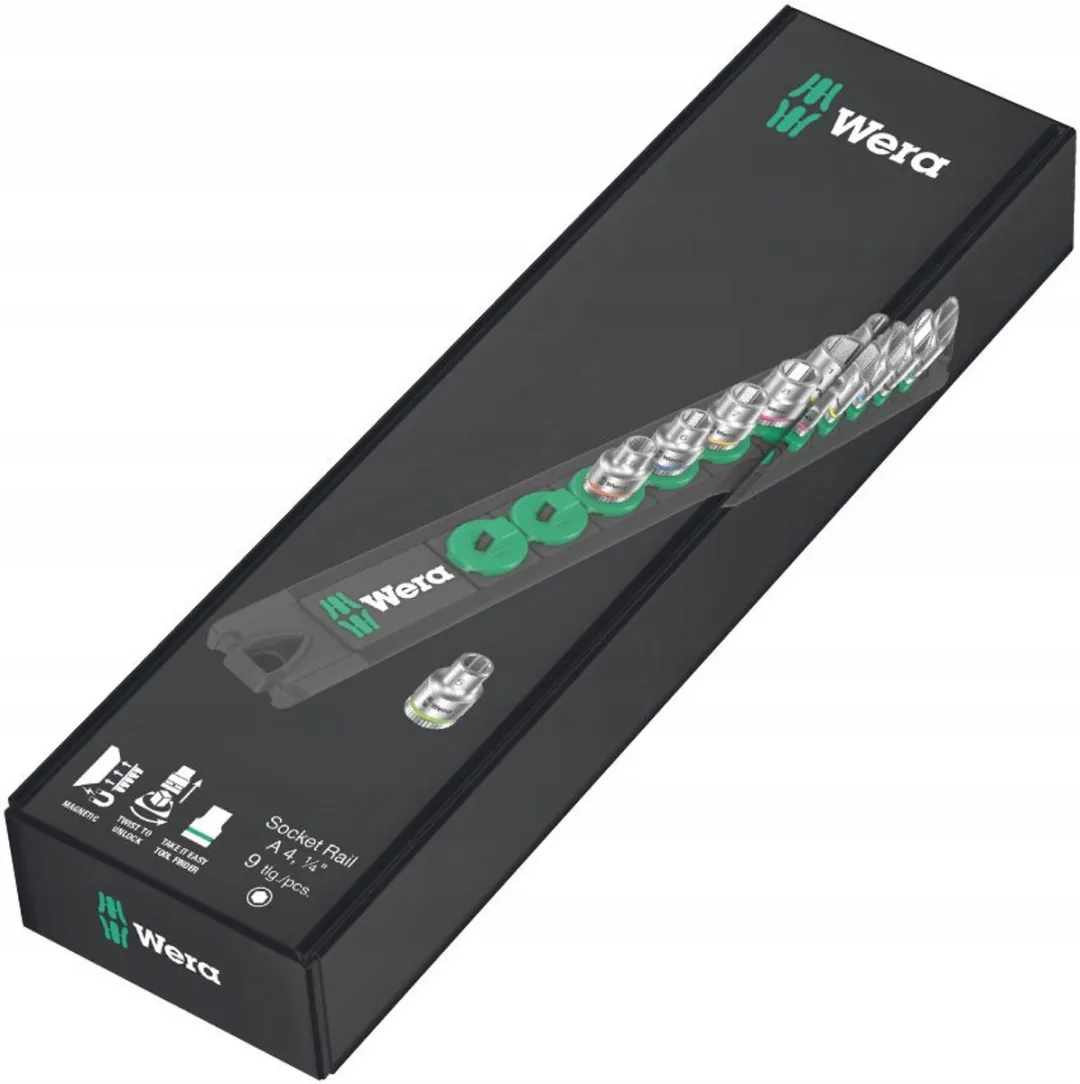 Wera Cyclops Magnetische Kogelsleutelset 1/4" - 9 Stuks