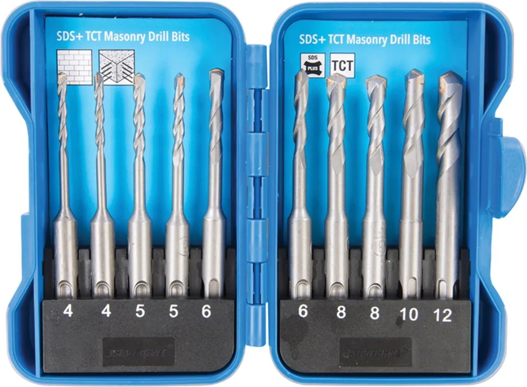 Silverline SDS-plus Metselwerk Boorbitset 10-delig 4-12mm
