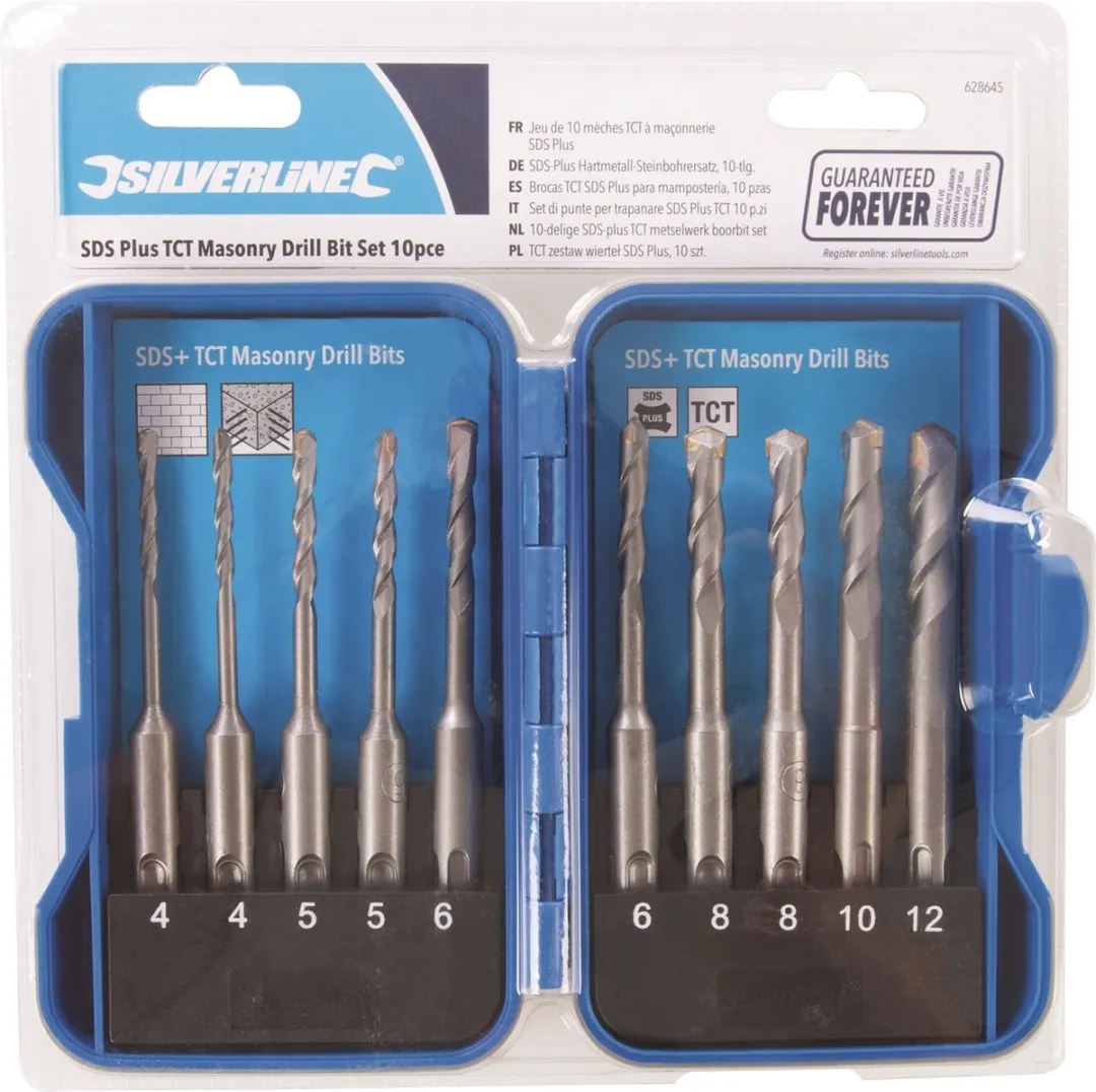 Silverline SDS-plus Metselwerk Boorbitset 10-delig 4-12mm