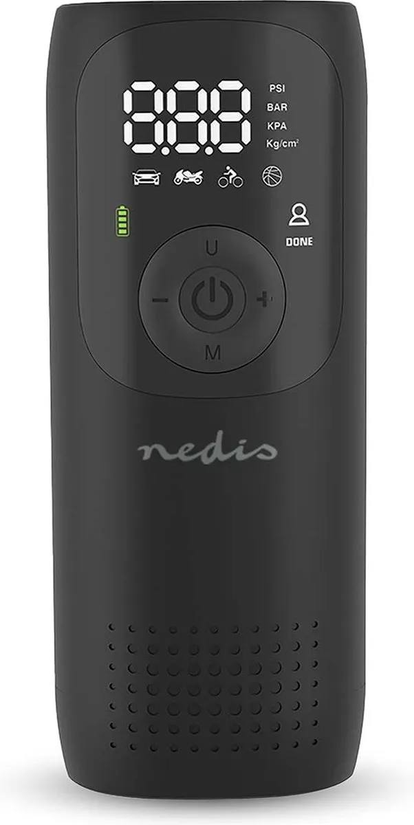Nedis PAAC10BK Draagbare Luchtpomp