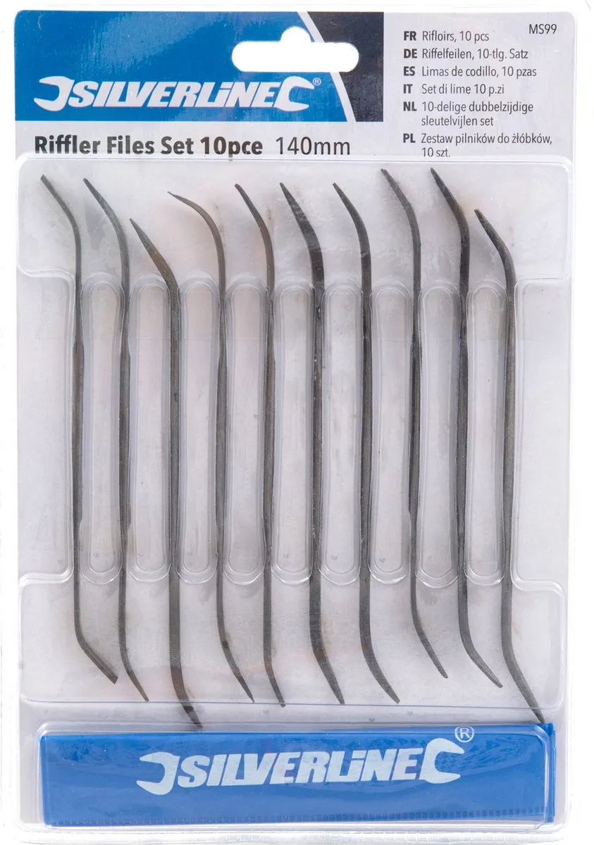 Silverline Dubbelzijdige Sleutelvijlen Set 10-delig - Grijs